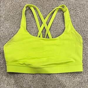 Lululemon Athletica Neon Yellow Sports Bra
